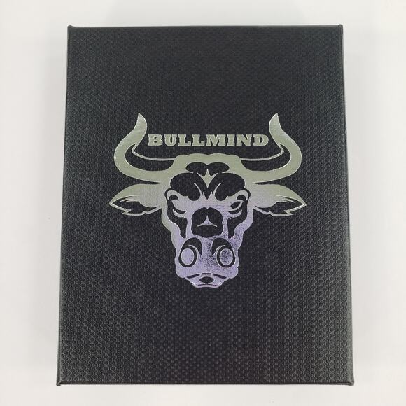 BULLMIND Black Bifold Wallet Bull Slim Thin Minimalist with Money Clip Gift Box - Picture 8 of 8